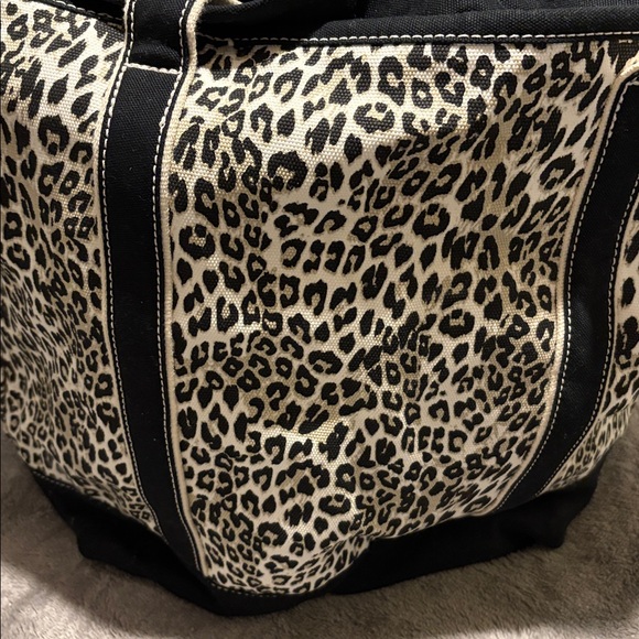 Lands End large zip top tote Canvas Tote Bag - Picture 3 of 4